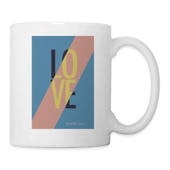 Design d’amour à la mode dans des couleurs pastel - Mug blanc - blanc - Droite