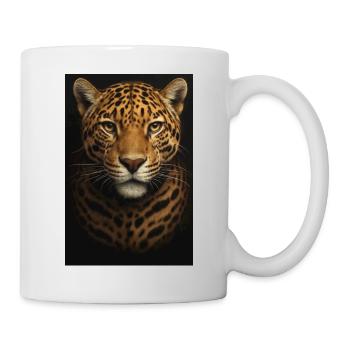 Datenanalyse-Illustration mit Leopard - Tasse - Weiß - Rechts
