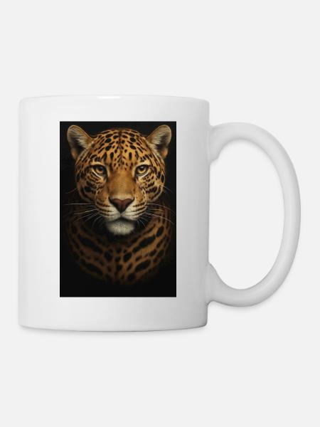 Data Analysis Illustration with Leopard - Mug - white