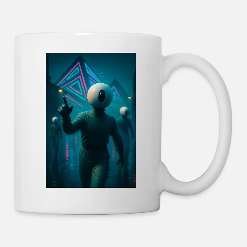 Bot und Pyramide - Tasse - Weiß