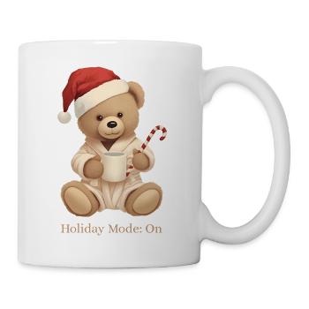 Cozy Teddy Xmas – Holiday Mode: On - Mug - white - Right