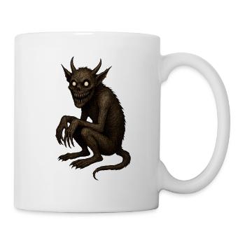 Dämonischer Kreatur Kunstwerk - Tasse - Weiß - Rechts