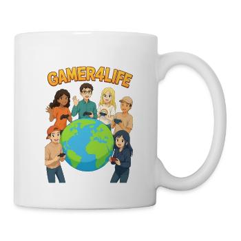 Gamer4Life Amitié mondiale - Mug blanc - blanc - Droite