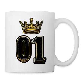 1 Couronne de chiffres - Mug blanc - blanc - Droite