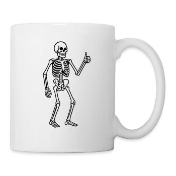 Squelette lumineux dans un style rétro - Mug blanc - blanc - Droite