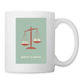 Less is More – Balance Poster Design - Mug - white - Right