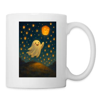 Halloween Geist Niedlich - Tasse - Weiß - Rechts