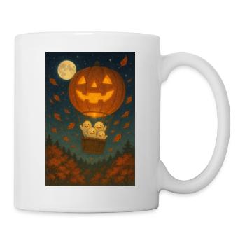 Pumpkin Ghosts in the Moonlight Halloween - Mug - white - Right