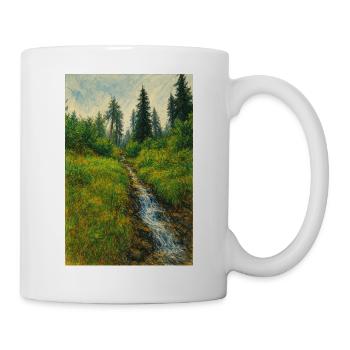 Sketchart Landscape with brook in Switzerland - Mug - white - Right