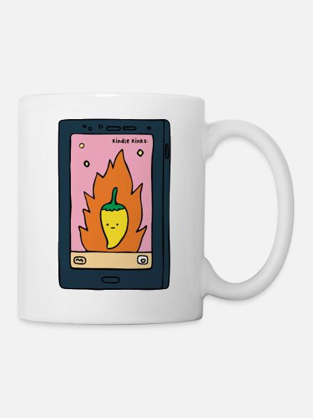 Spicy E-Reader “Kinks” Design | Funny BookT - Kop/krus - hvid