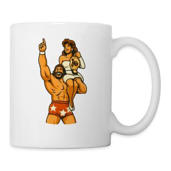 Celebratory Wrestling Duo Design - Mug - white - Right