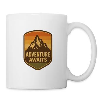 Conception de badge d’aventure en montagne - Mug blanc - blanc - Droite