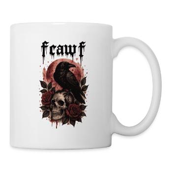 F Caw F Krähe Halloween T-Shirt - Tasse - Weiß - Rechts