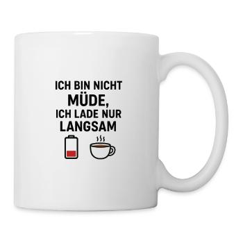 Motif de café humoristique disant - Mug blanc - blanc - Droite