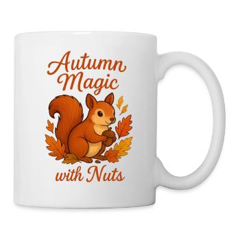 Autumn Magic with Nuts – Sweet Squirrel - Mug - white - Right