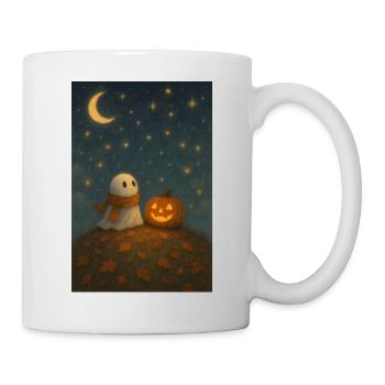 Halloween Ghost with Pumpkin - Mug - white - Right