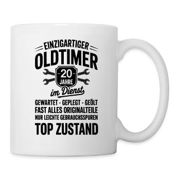 20. Dienstjubiläum Arbeitskollege - Tasse - Weiß - Rechts