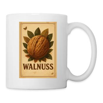 Noyer vintage - Mug blanc - blanc - Droite