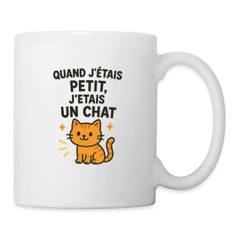 Chat mignon chaton quand j'étais petit - Mug blanc - blanc - Droite