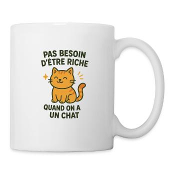 Humour Félin Motivant pour Amoureux des Chats - Mug blanc - blanc - Droite