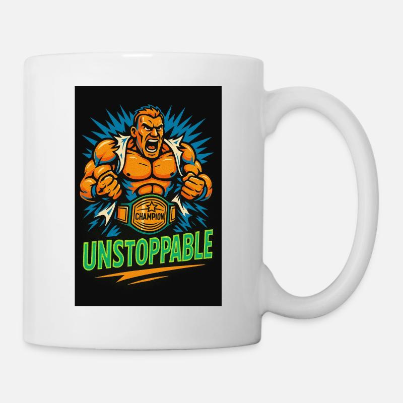 Conception imparable de la lutte des champions - Mug blanc - blanc