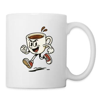 Tasse à café vibrante en cours de course - Mug blanc - blanc - Droite