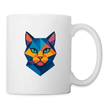 Katze | Katzenkopf Print / Druck / Design - Tasse - Weiß - Rechts