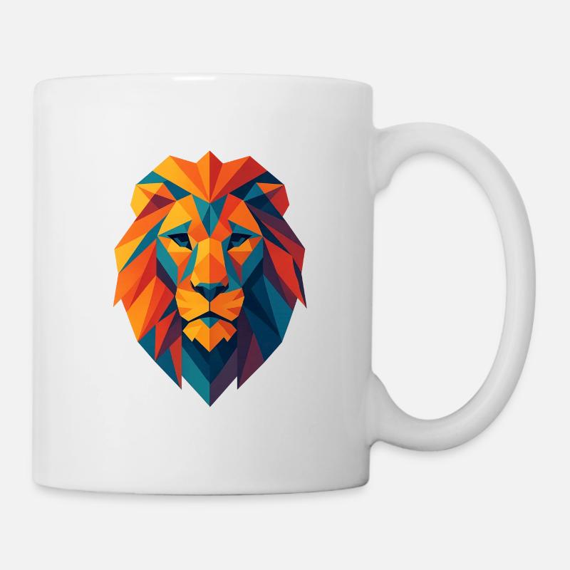 Lion | Impression tête de lion - Mug blanc - blanc