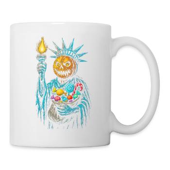 Liberty Kürbis Halloween - Tasse - Weiß - Rechts