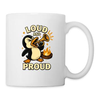 Jazz pingouin fort et fier - Mug blanc - blanc - Droite