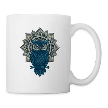 Blue Owl Mandala - Mug - white - Right