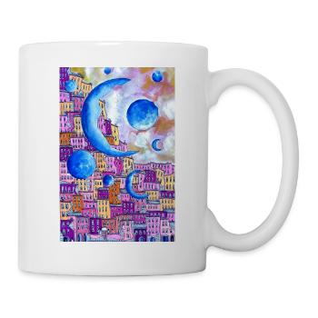 Lunar City Watercolor - Mug - white - Right