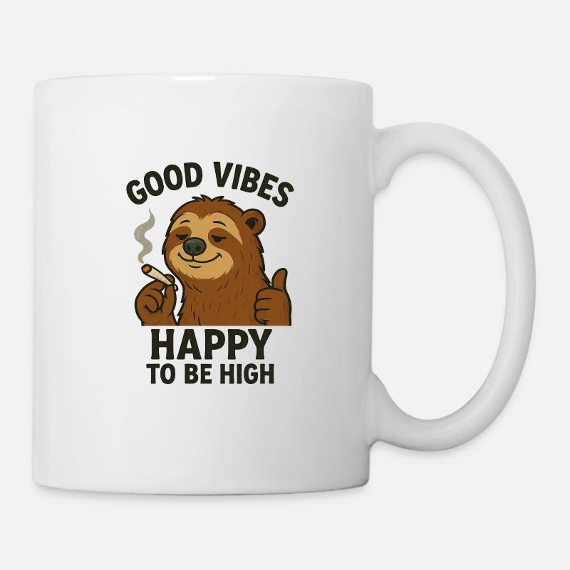 Chill Bear Cartoon Design - Mug - white