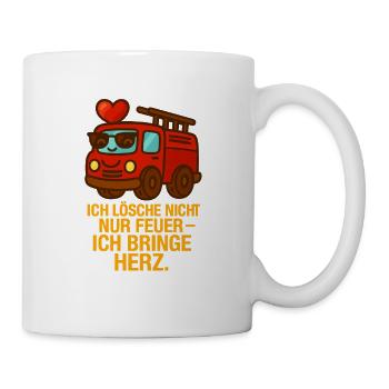 Ich_Losche_nicht_nur_Feuer_ich_bringe_Herz - Mug - white - Right