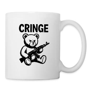 Cring Bear with Rifle - Mug - white - Right