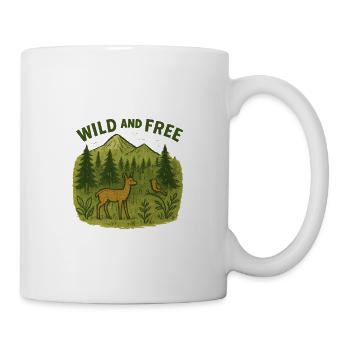 Forêt sauvage Liberté Motif - Mug blanc - blanc - Droite