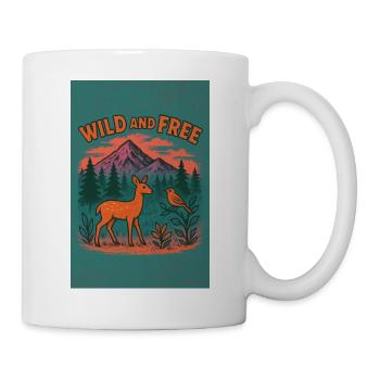 Wild und Frei Naturlandschaft - Tasse - Weiß - Rechts
