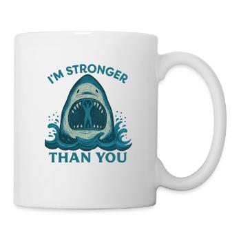 Stronger Than You – Shark Artwork - Mug - white - Right
