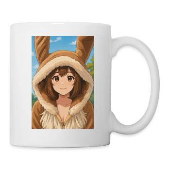 Bunny Hoodie Anime Charm - Mug - white - Right