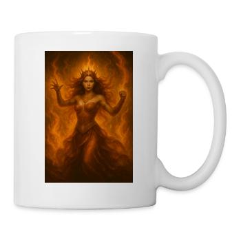 Déesse de Feu – Puissance Ardente - Mug blanc - blanc - Droite