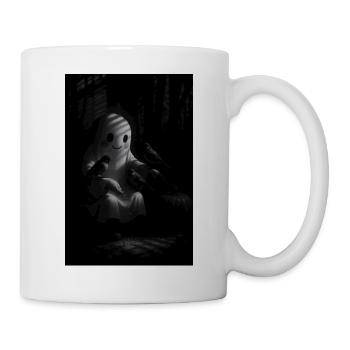 Whimsical Ghost and Birds - Mug - white - Right