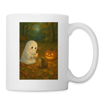 Niedlicher Geist im Herbst Halloween - Tasse - Weiß - Rechts