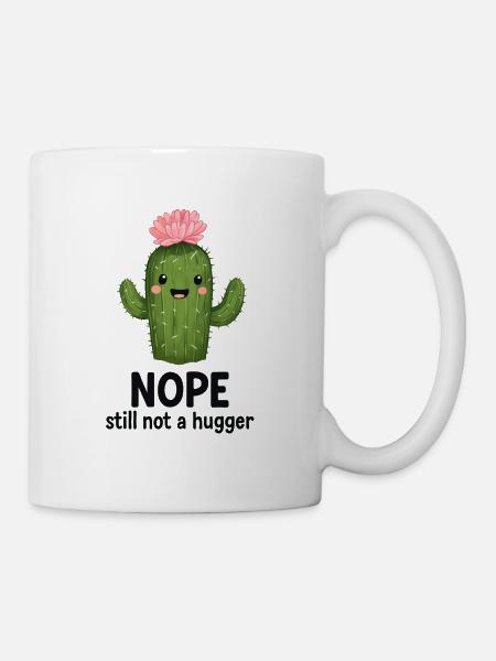 Nope, Not a Hugger Cactus - Kop/krus - hvid