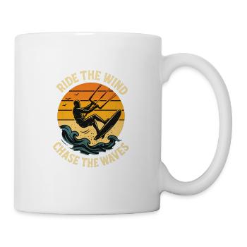 Kitesurfing Lifestyle Waves and Wind Design - Mug - white - Right