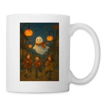 Niedlicher Halloween Geist - Tasse - Weiß - Rechts