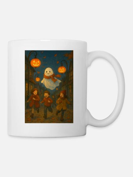 Niedlicher Halloween Geist - Tasse - Weiß
