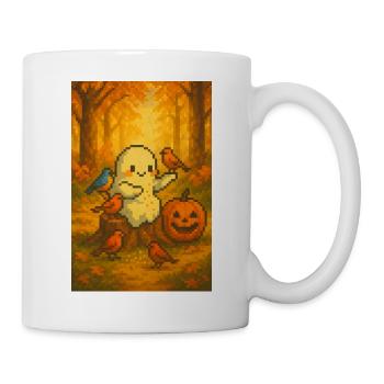 Geist Herbst pixel art - Tasse - Weiß - Rechts