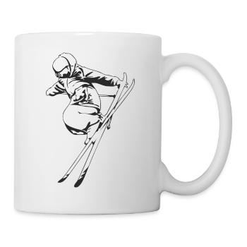 Skifahrer - Tasse - Weiß - Rechts