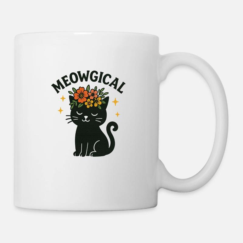Magical Cute Cat Design - Meowgical - Mug - white