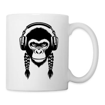 Street Affenkopf Urban Dance Edition Shirt - Tasse - Weiß - Rechts
